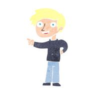 Cartoon Man Pointing N254