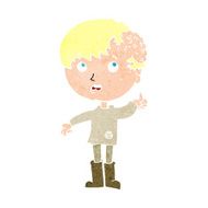 cartoon boy with growth on head N47