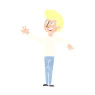 Cartoon Man Waving N46