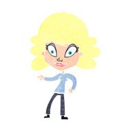 cartoon woman pointing N265