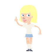cartoon pretty girl with idea N36