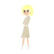 cartoon woman in trench coat N36