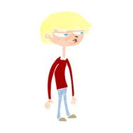 cartoon suspicious boy N11