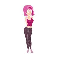 cartoon attractive girl N25