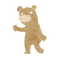 cartoon happy waving bear N3
