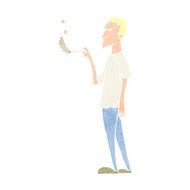 cartoon annoyed smoker N13