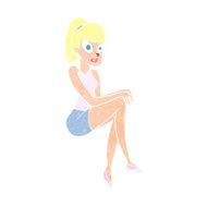 cartoon pretty woman N349