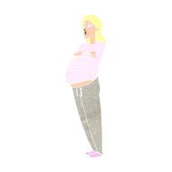 cartoon pregnant woman N32