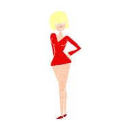 cartoon pretty woman N352