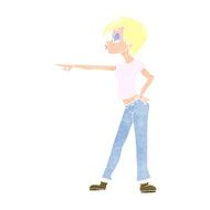 cartoon woman pointing N266