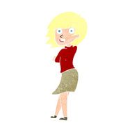cartoon happy woman N324