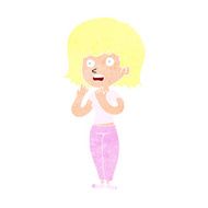 cartoon shocked woman N120