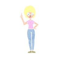 cartoon woman explaining her point N45