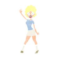 cartoon woman dancing N41