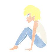 cartoon woman sitting N24