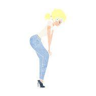 cartoon woman posing N40