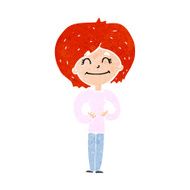 cartoon happy woman N326