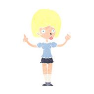 cartoon woman explaining her point N46