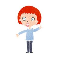 cartoon woman explaining her point N47