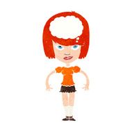 cartoon woman with idea N325