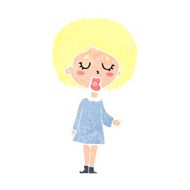 cartoon woman explaining her point N48