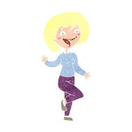 cartoon laughing woman N12
