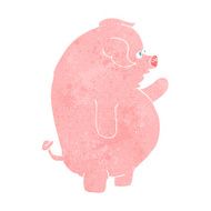 cartoon fat pig N9