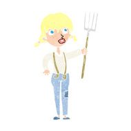 Cartoon Farmer Girl N18