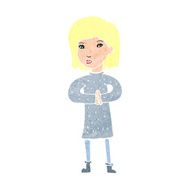 cartoon calm woman N12