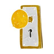 cartoon old door knob N7