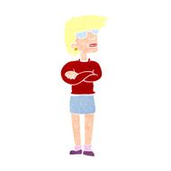 cartoon annoyed woman N235