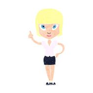cartoon pretty girl with idea N37
