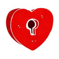 cartoon heart with keyhole N31