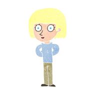 cartoon staring woman N48