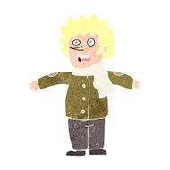 cartoon surprised man N187
