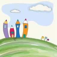 funny pencil houses
