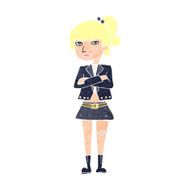 cartoon cool girl N37