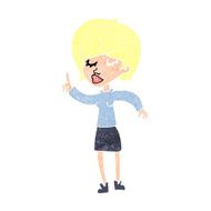 cartoon woman with idea N326