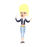 cartoon cool girl N38
