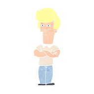 cartoon man with folded arms N40