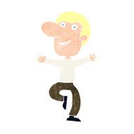 cartoon happy man N604