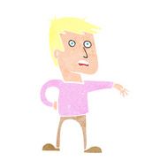 cartoon man making camp gesture N39