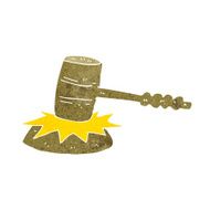 cartoon gavel banging N14
