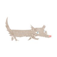 cartoon little wolf N113