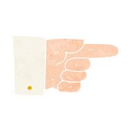 cartoon pointing hand N68