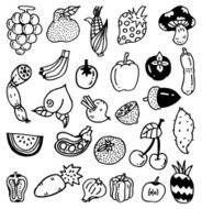 hand draw vegetable