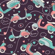 Bikes seamless pattern N2