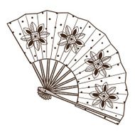 Lady&#039;s fan with pattern N2