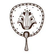 Lady&#039;s fan with pattern N3