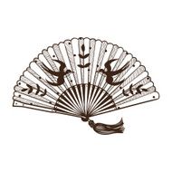 Lady&#039;s fan with pattern N4